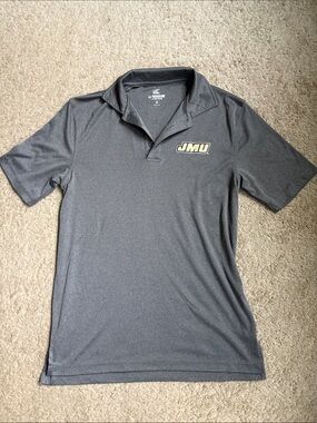 Men's Colosseum JMU Gray Polo Shirt with Logo